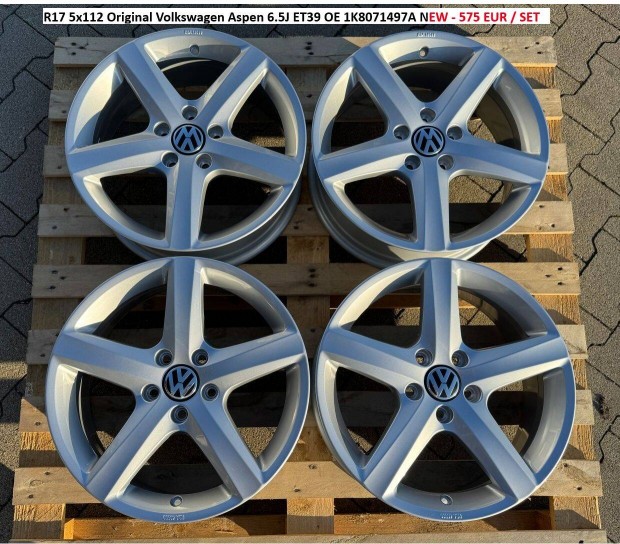 R17 5x112 Original Volkswagen Aspen 6.5J ET39 gyári felnik alufelnik