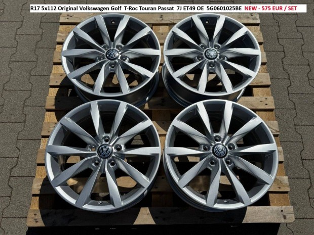 R17 5x112 Original Volkswagen Golf T-Roc Touran Passat új alufelnik