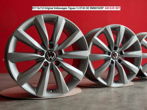 R17 5x112 Original Volkswagen Tiguan 7J ET43 gyri alufelnik felnik