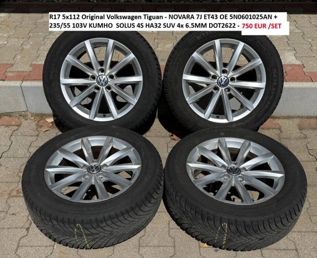 R17 5x112 Original Volkswagen Tiguan - Novara 7J ET43 gyári alufelnik