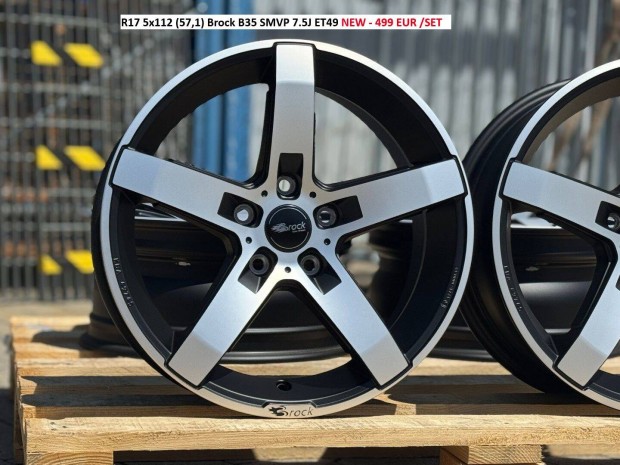 R17 5x112 (57,1) Brock B35 Smvp 7.5J ET49 j alufelnik felni 17"