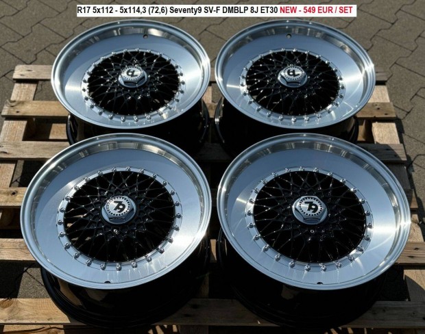 R17 5x112 / 5x114,3 (72,6) Seventy9 SV-F Dmblp 8J ET30 8x17 alufelnik