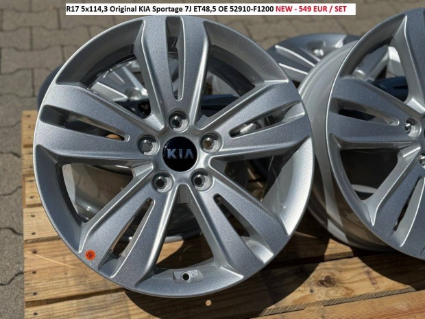 R17 5x114,3 Original KIA Sportage 7J ET48,5 új gyári alufelnik felnik