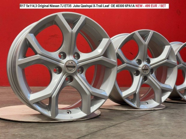 R17 5x114,3 Original Nissan 7J ET35 Juke Qashqai X-Trail Leaf