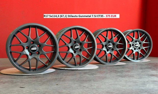 R17 5x114,3 (67,1) Stilauto Gunmetal 7.5J ET35 felnik alufelnik