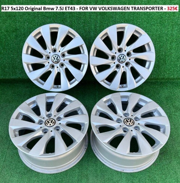 R17 5x120 Original Bmw 7.5J ET43 - FOR VW Volkswagen Transporter