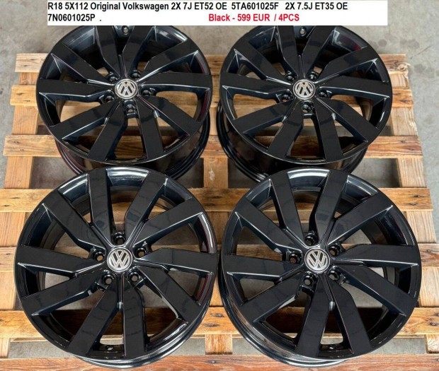 R18 5X112 Original Volkswagen 7J ET52 / 7,5J ET35 - gyri alufelnik