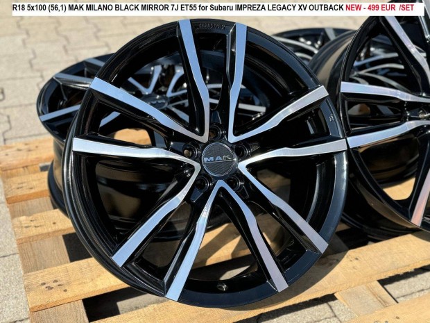R18 5x100 (56,1) MAK Milano Black Mirror 7J ET55 for Subaru Impreza