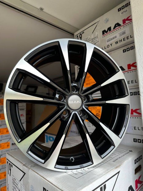 R18 5x100 (57,1) MAK Main Black Mirror 7.5J ET49 új alufelnik felnik
