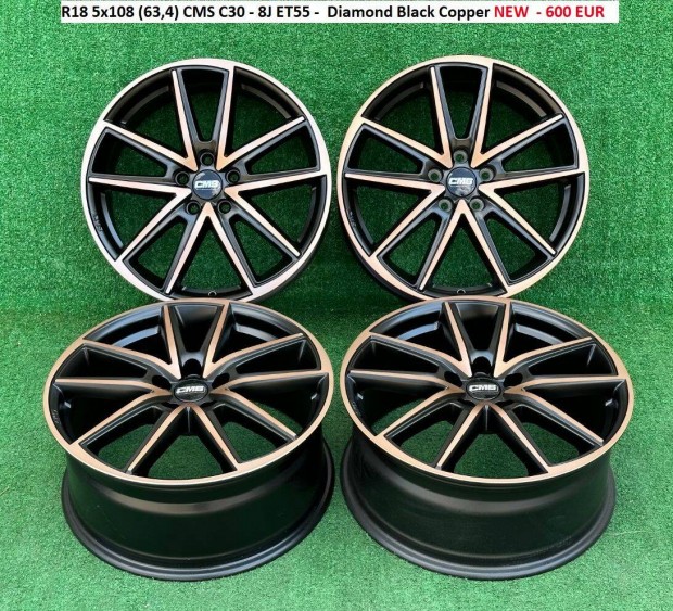 R18 5x108 (63,4) CMS C30 - 8J ET55 - Diamond Black Copper j felnik