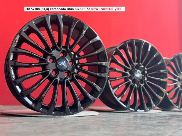 R18 5x108 (63,4) Carbonado Ohio BG 8J ET55 új alufelnik felnik 18" 18
