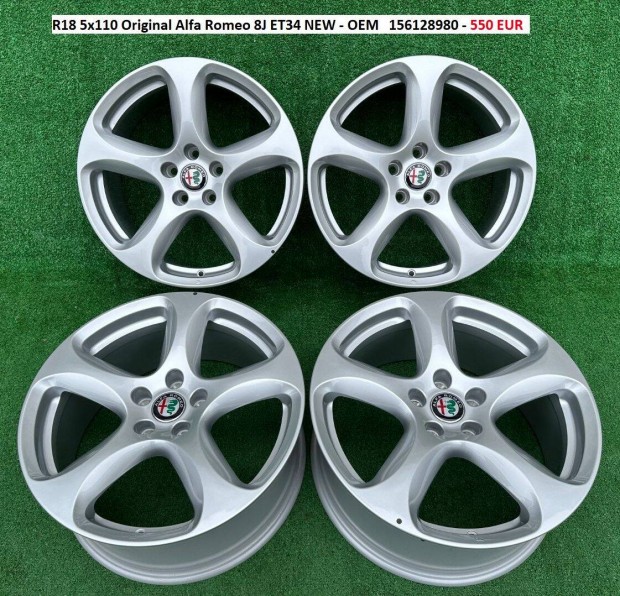 R18 5x110 Original Alfa Romeo 8J ET34 j gyri alufelnik felnik 18"