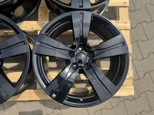 R18 5x112 Original Audi Q7 8J ET25 Black Glossy gyári alufelnik felnik