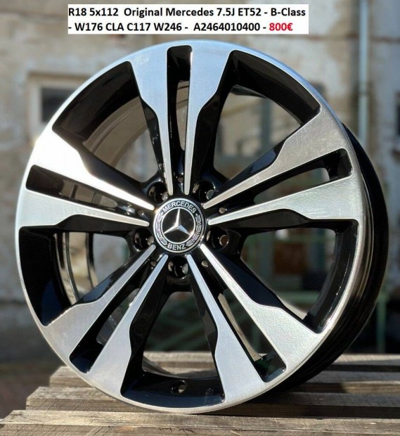 R18 5x112 Original Mercedes 7.5J ET52 - B-Class - W176 CLA alufelnik