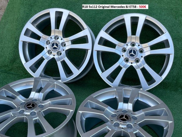 R18 5x112 Original Mercedes 8J ET58 felnik alufelnik felni alufelni