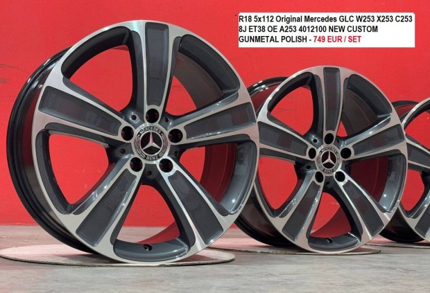 R18 5x112 Original Mercedes GLC W253 X253 C253 8J ET38 gyri alufelni