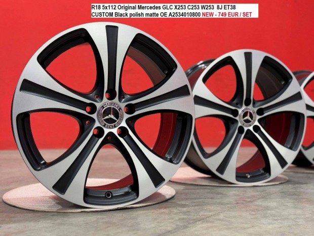 R18 5x112 Original Mercedes GLC X253 C253 W253 8J ET38 egyedi felnik