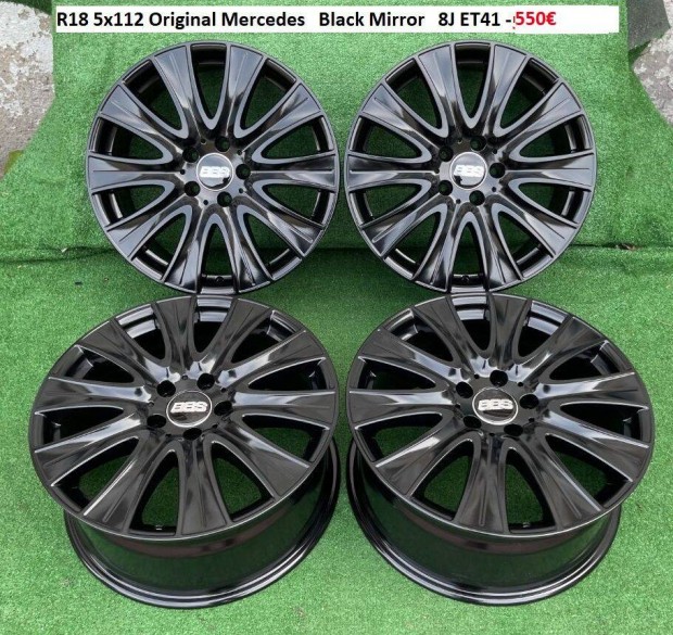 R18 5x112 Original Mercedes S class Black 8J ET41 alufelnik felnik 18"