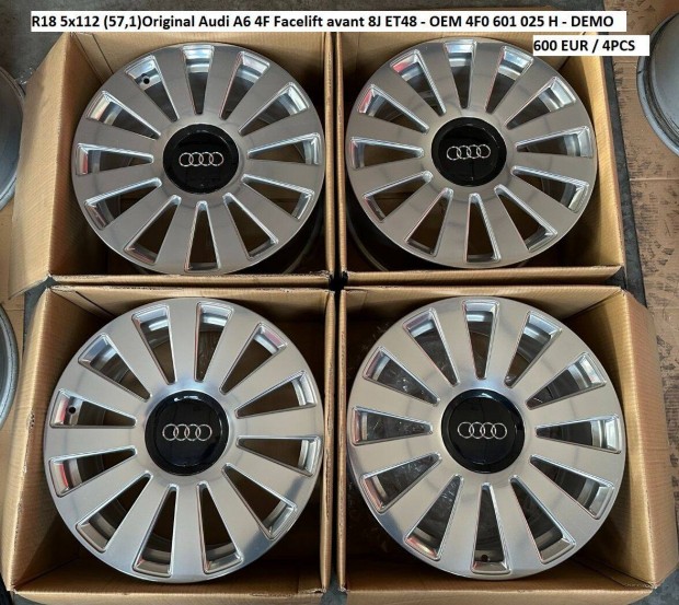 R18 5x112 (57,1)Original Audi A6 4F Facelift avant 8J ET48 4F0 18"