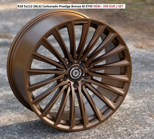 R18 5x112 (66,6) Carbonado Prestige Bronze 8J ET45 új alufelnik felnik