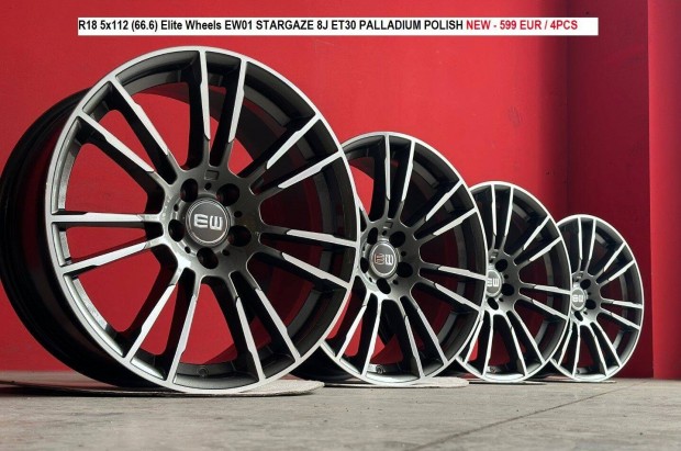 R18 5x112 (66.6) Elite Wheels EW01 Stargaze 8J ET30 8x18 j alufelnik