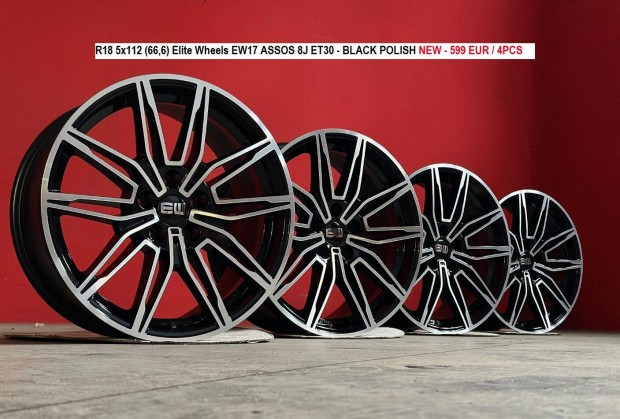 R18 5x112 (66,6) Elite Wheels EW17 Assos 8J ET30 új bmw felni felnik