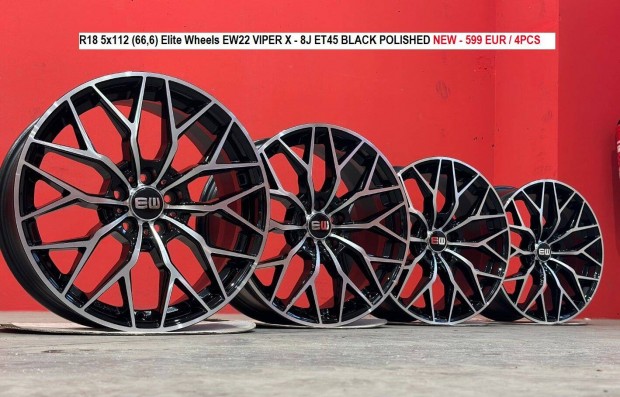 R18 5x112 (66,6) Elite Wheels EW22 Viper X - 8J ET45 j felnik 18" 18