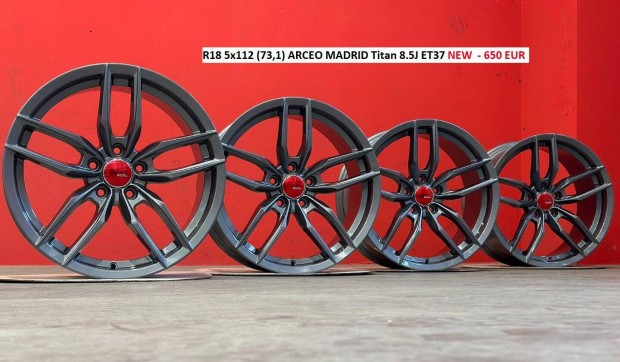 R18 5x112 (73,1) Arceo Madrid Titan 8.5J ET37 új alufelnik 18"