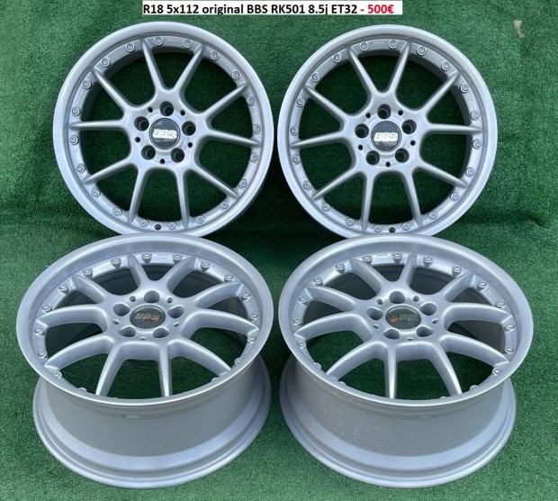 R18 5x112 original BBS RK501 8.5j ET32 eredeti BBS alufelnik felnik 18