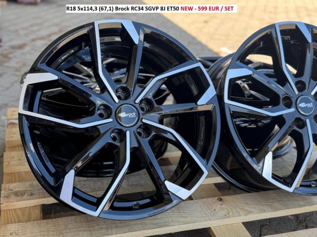 R18 5x114,3 (67,1) Brock RC34 Sgvp 8J ET50 j alufelnik felnik 18"
