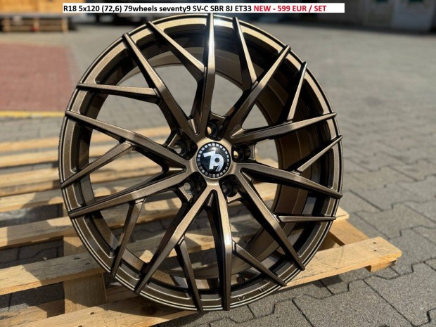 R18 5x120 (72,6) 79wheels seventy9 SV-C SBR 8J ET33 új alufelni felni