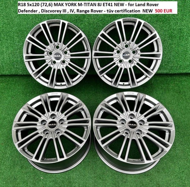 R18 5x120 (72,6) MAK York M-Titan 8J ET41 New for Land Rover DefendeR
