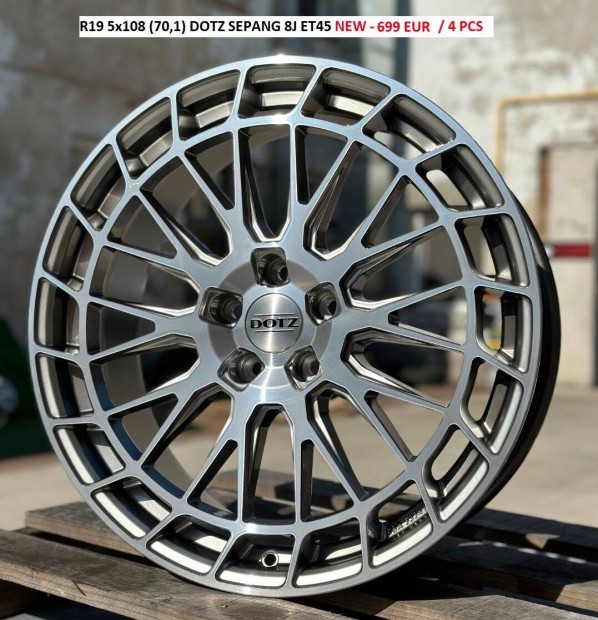 R19 5x108 (70,1) Dotz Sepang 8J ET45 j alufelnik felni szett 19" 8x19