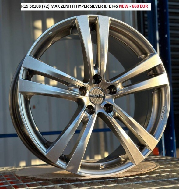 R19 5x108 (72) MAK Zenith Hyper Silver 8J ET45 8x19 19" új felnik