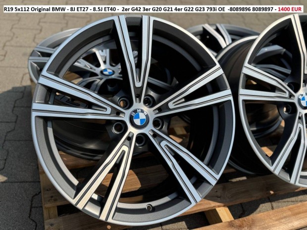 R19 5x112 Original BMW 2er G42 3er G20 G21 4er G22 G23 gyári alufelnik