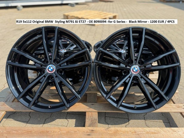 R19 5x112 Original BMW Styling M791 8J ET27 OE 8090094 -for G Series