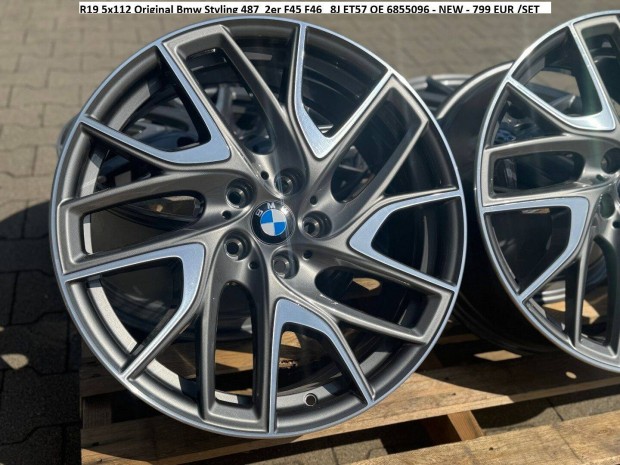 R19 5x112 Original Bmw Styling 487 2er F45 F46 8J ET57 OE 6855096 -