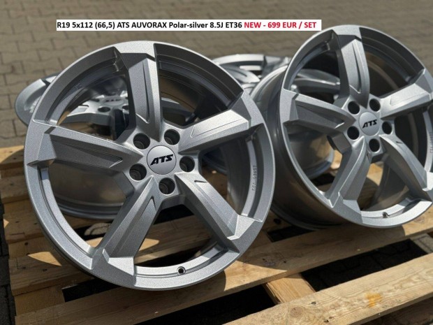 R19 5x112 (66,5) ATS Auvorax Polar-silver 8.5J ET36 j felni alufelni