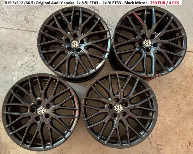 R19 5x112 (66.5) Original Audi ktszles eredeti gyri alufelni szett