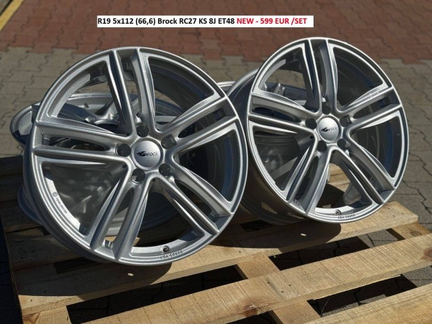 R19 5x112 (66,6) Brock RC27 KS 8J ET48 j alufelnik felnik 8x19 19"