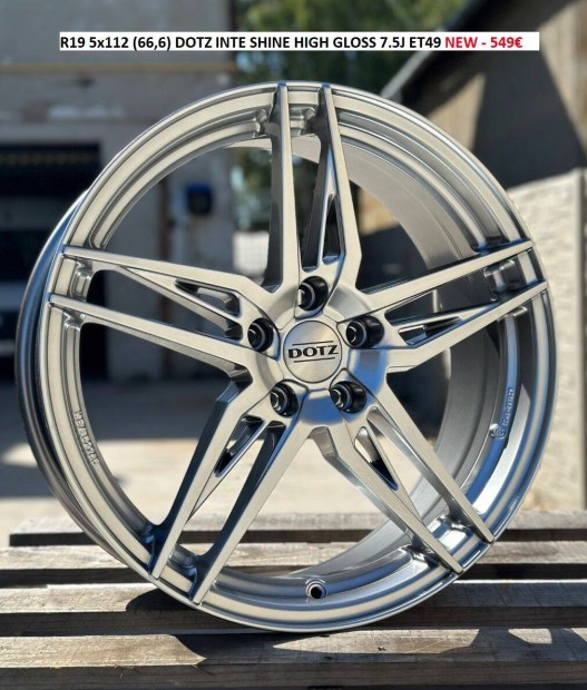 R19 5x112 (66,6) Dotz Inte Shine High Gloss 7.5J ET49 j felnik 19"