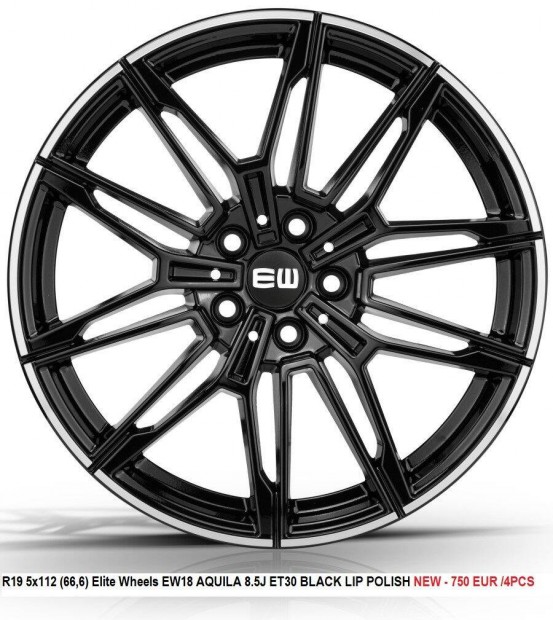 R19 5x112 (66,6) Elite Wheels EW18 Aquila 8.5J ET30 j Alufelnik 19"