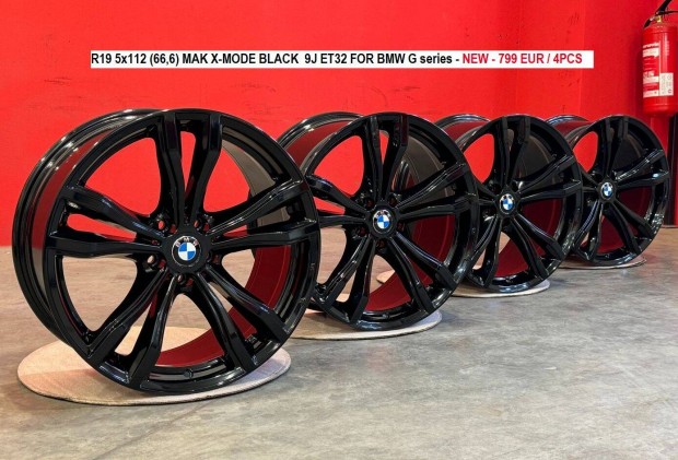 R19 5x112 (66,6) MAK X-MODE Black 9J ET32 FOR BMW G series új felnik