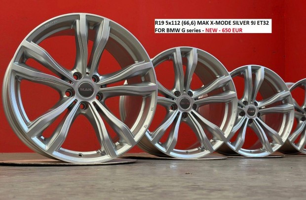 R19 5x112 (66,6) MAK X-MODE Silver 9J ET32 új alufelnik felnik 19"