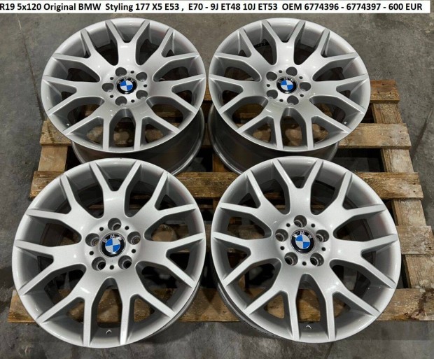 R19 5x120 Original BMW Styling 177 X5 E53 E70 gyri ktszles felnik