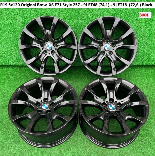 R19 5x120 Original Bmw X6 E71 Style 257 gyri felnik alufelnik 19"