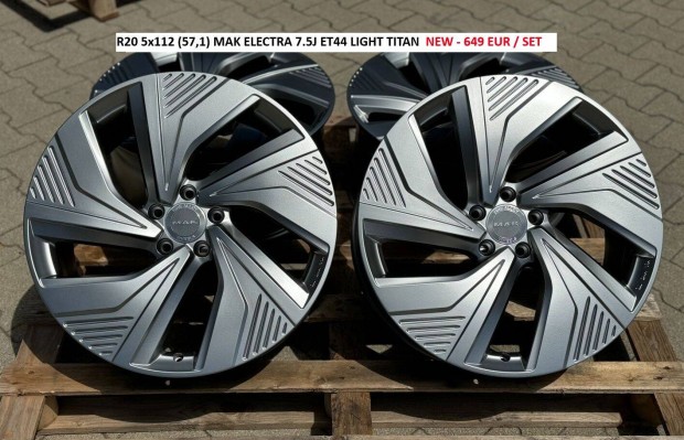 R20 5x112 (57,1) MAK Electra 7.5J ET44 Light Titan j alufelnik felnik