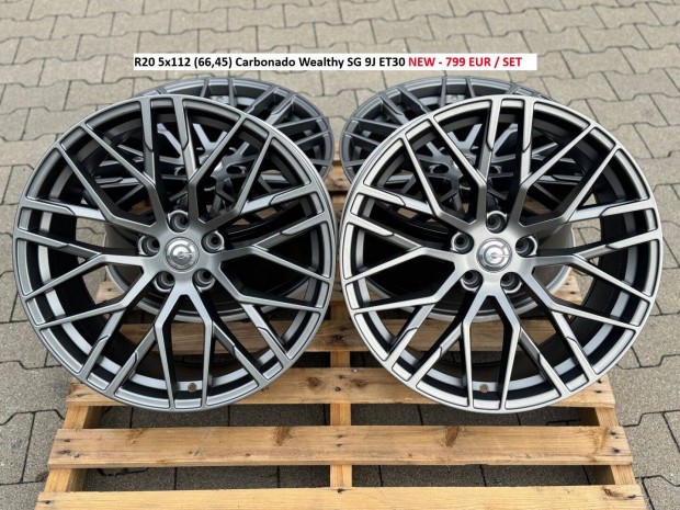 R20 5x112 (66,45) Carbonado Wealthy SG 9J ET30 új alufelnik felnik 20"