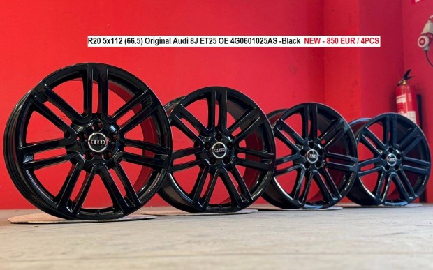 R20 5x112 (66.5) Original Audi 8J ET25 OE 4G0601025AS gyri alufelnik