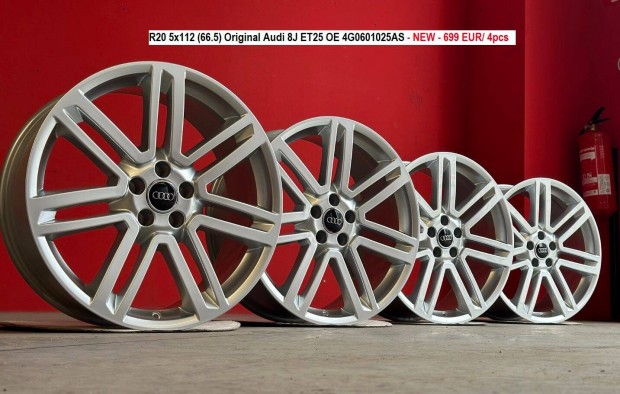 R20 5x112 (66.5) Original Audi 8J ET25 OE 4G0601025AS j alufelnik 20"